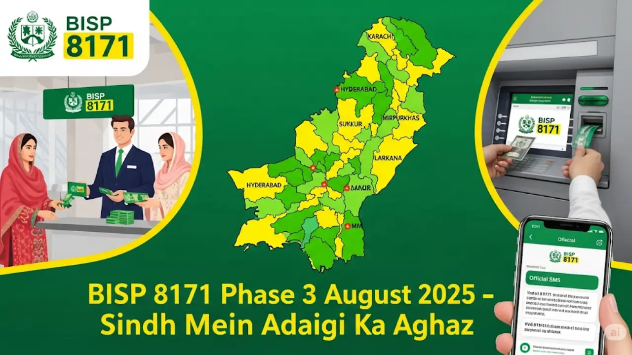 BISP 8171 Phase 3 August 2025 Sindh Payment Dates, Centers & Online Check Method